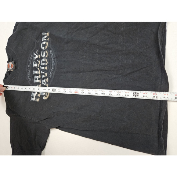 Harley Davidson Skull Shirt Men's Size Large Nevada HD Wings Double Sided Y2K - Picture 5 of 8